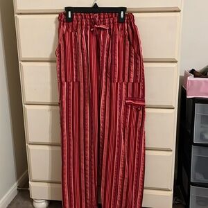 100% Cotton Handmade Striped Cargo Pants